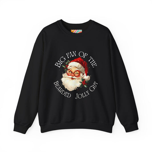 Big Fan of the Bearded Jolly Guy Sweatshirt — Vintage Santa Christmas Crewneck
