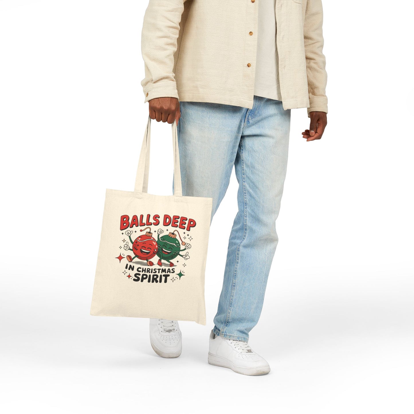 Balls Deep in Christmas Spirit Holiday Tote