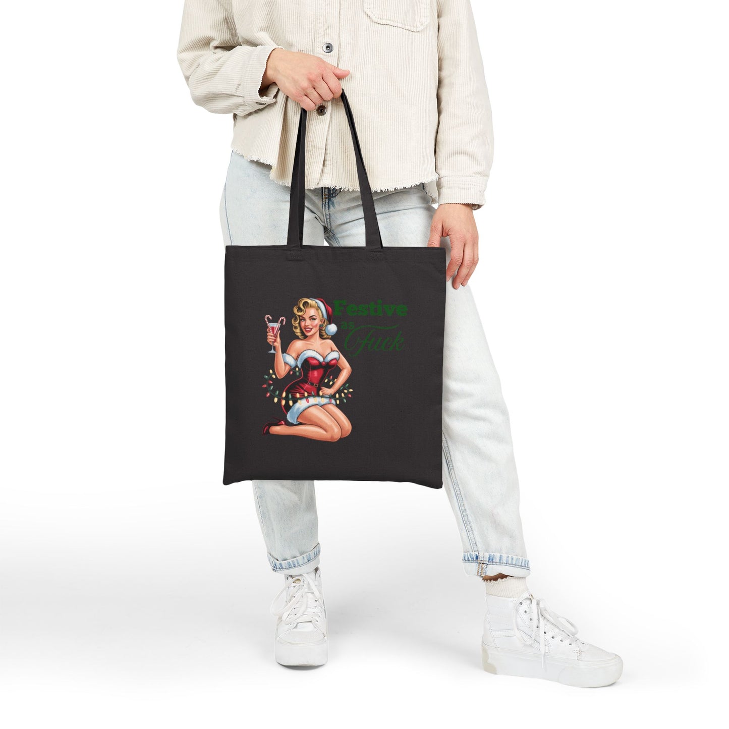 Festive as F*ck Holiday Tote — Retro Christmas Tote