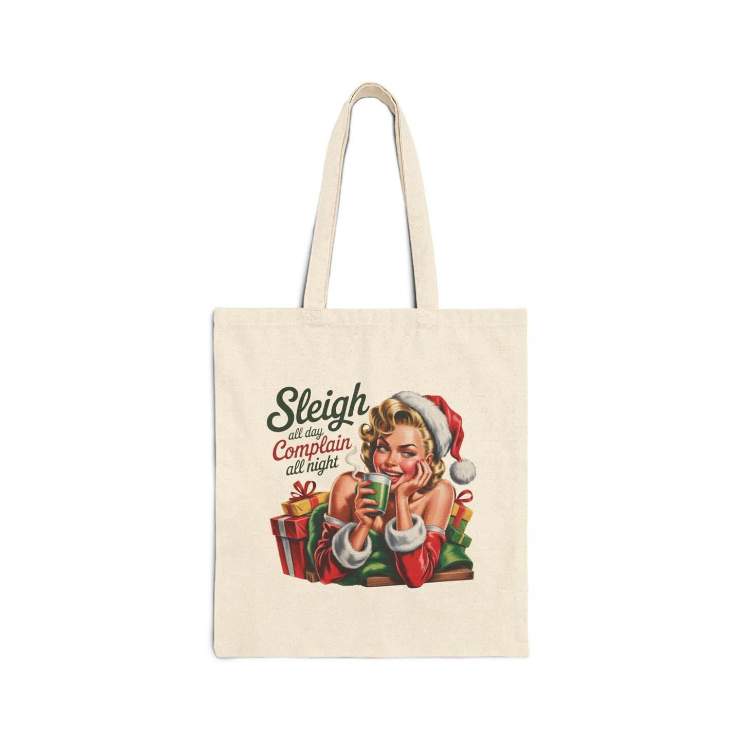 Sleigh to Complain All Night Holiday Tote - Retro Christmas Tote