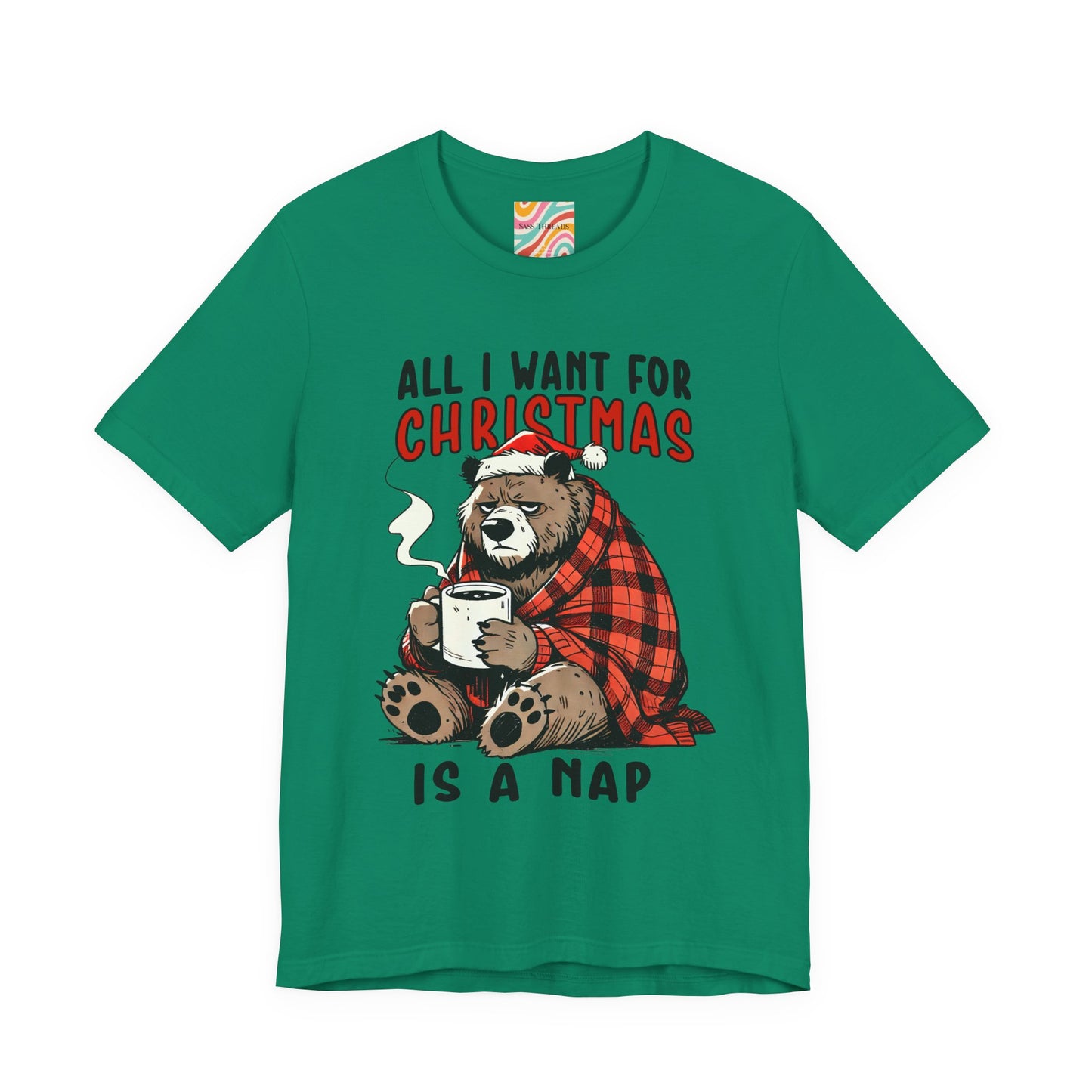 Grumpy Christmas Bear Coffee Lover Tee – Cute Christmas Coffee Shirt