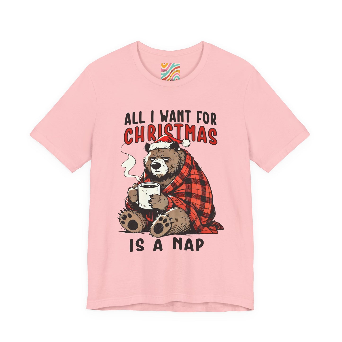 Grumpy Christmas Bear Coffee Lover Tee – Cute Christmas Coffee Shirt