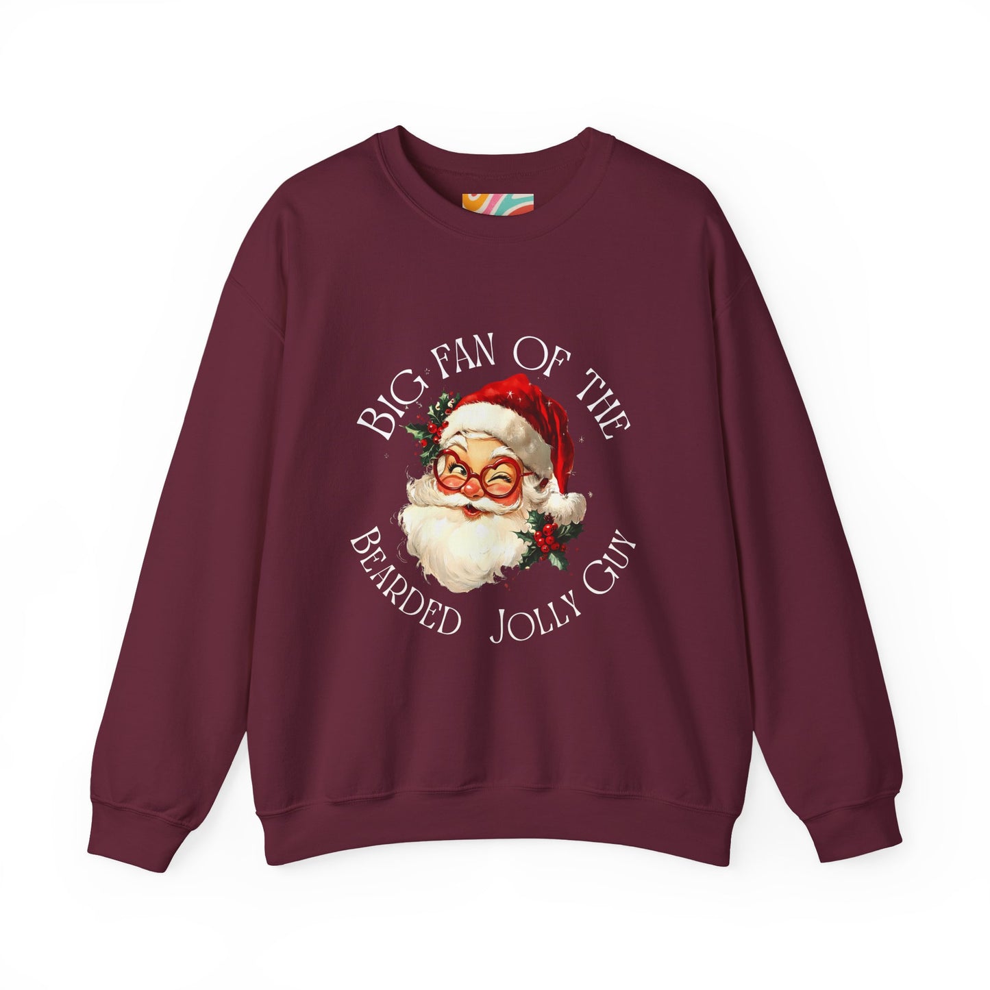 Big Fan of the Bearded Jolly Guy Sweatshirt — Vintage Santa Christmas Crewneck