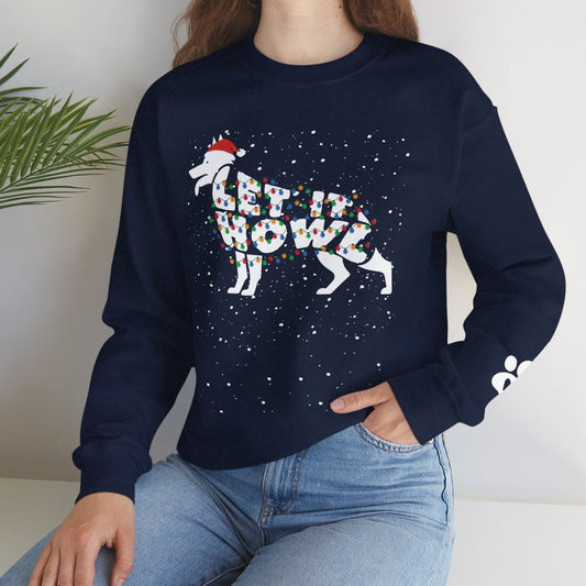 Let It Howl Christmas Dog Sweatshirt – [German Shepard]