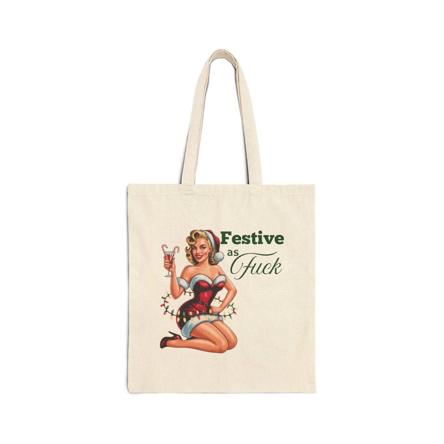 Festive as F*ck Holiday Tote  — Retro Christmas Tote