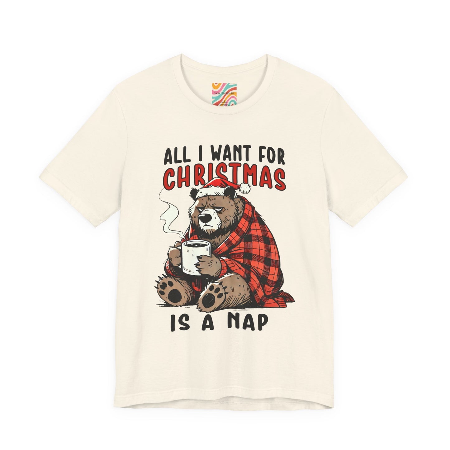 Grumpy Christmas Bear Coffee Lover Tee – Cute Christmas Coffee Shirt