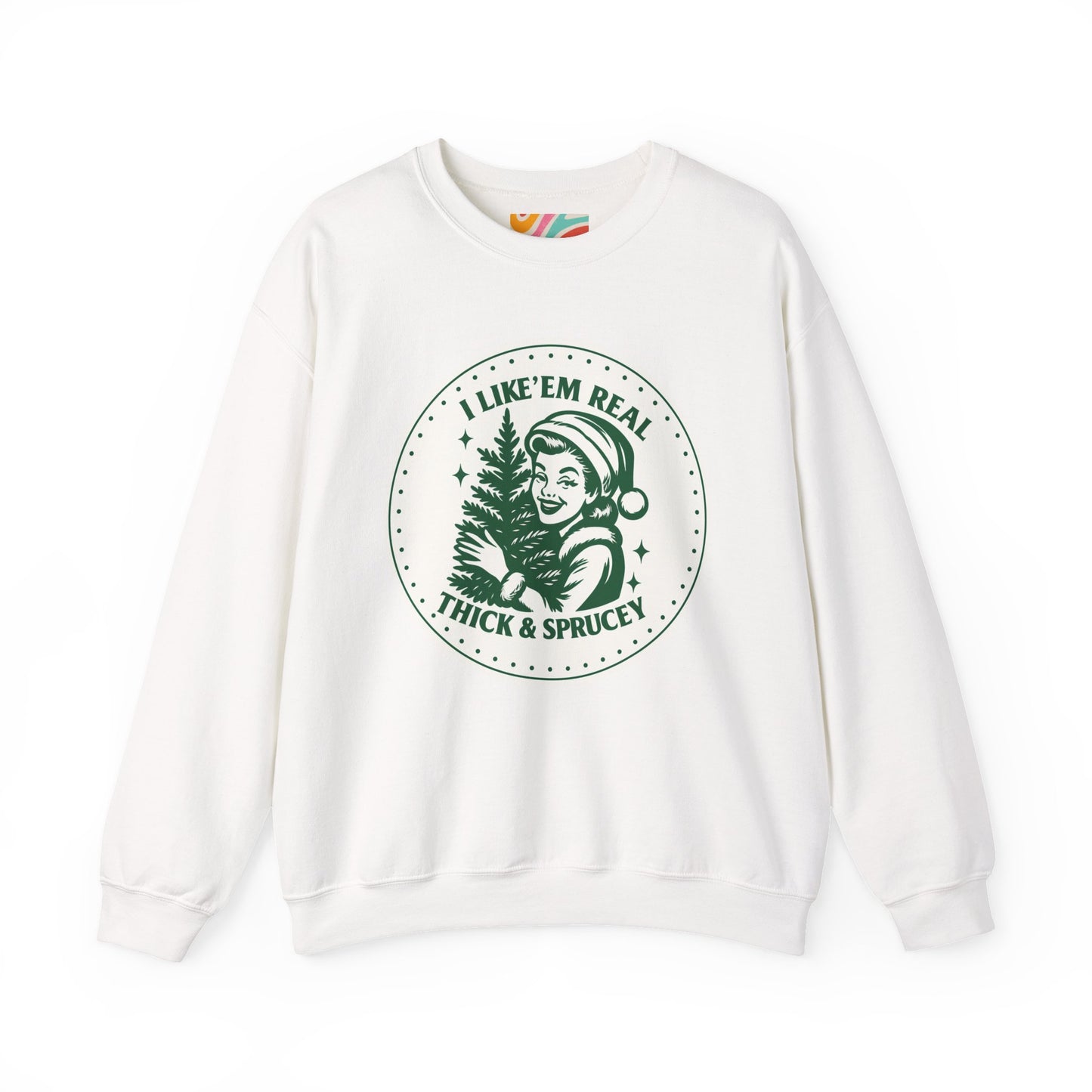 Thick & Spruce Christmas Sweatshirt — Retro Holiday Crewneck