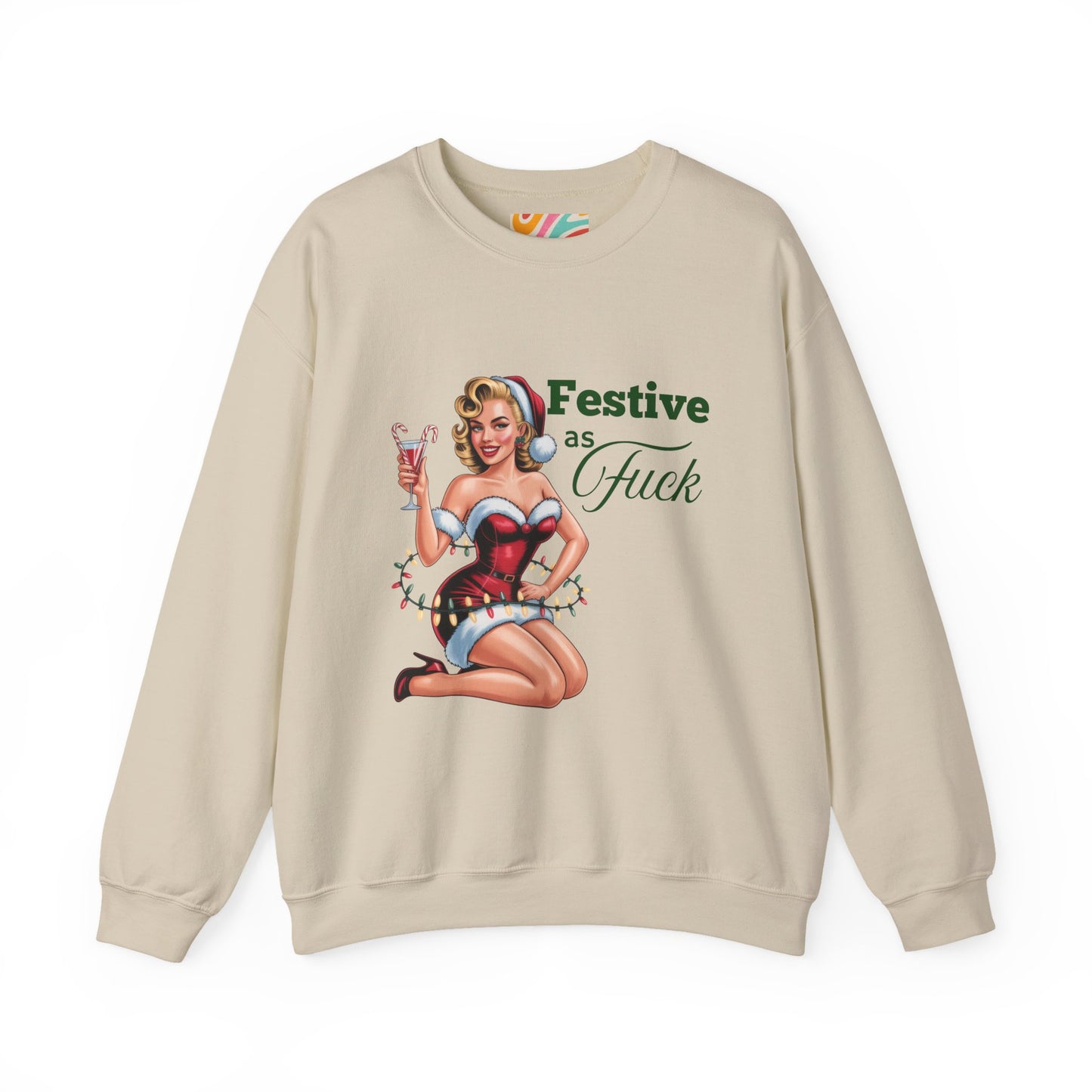 Festive as F*ck Holiday Sweatshirt — Retro Christmas Crewneck
