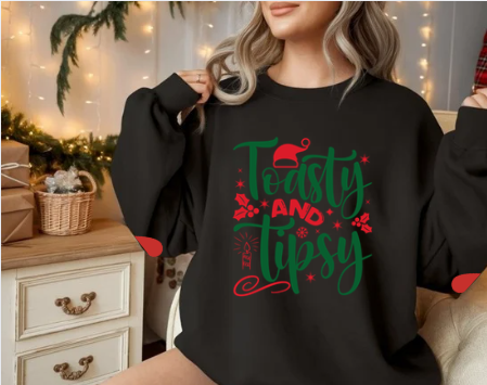Toasty and Tipsy Christmas Sweatshirt