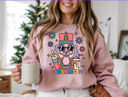Crushing It Retro Nutcracker Sweatshirt