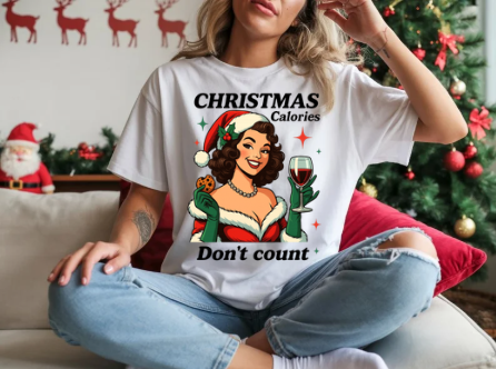 Christmas Calories Don’t Count T-Shirt — Retro Holiday Tee
