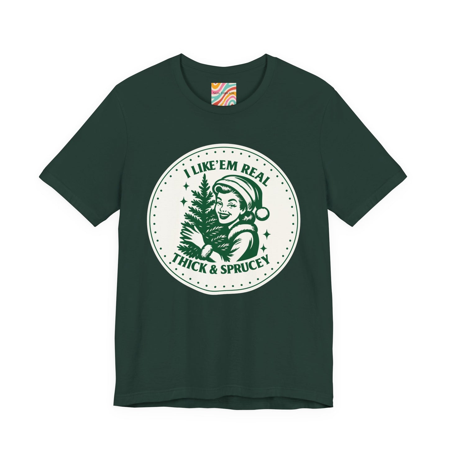 Thick & Spruce Christmas Tee — Retro Holiday T-Shirt