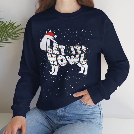 Let It Howl Christmas Dog Sweatshirt – [Bulldog]