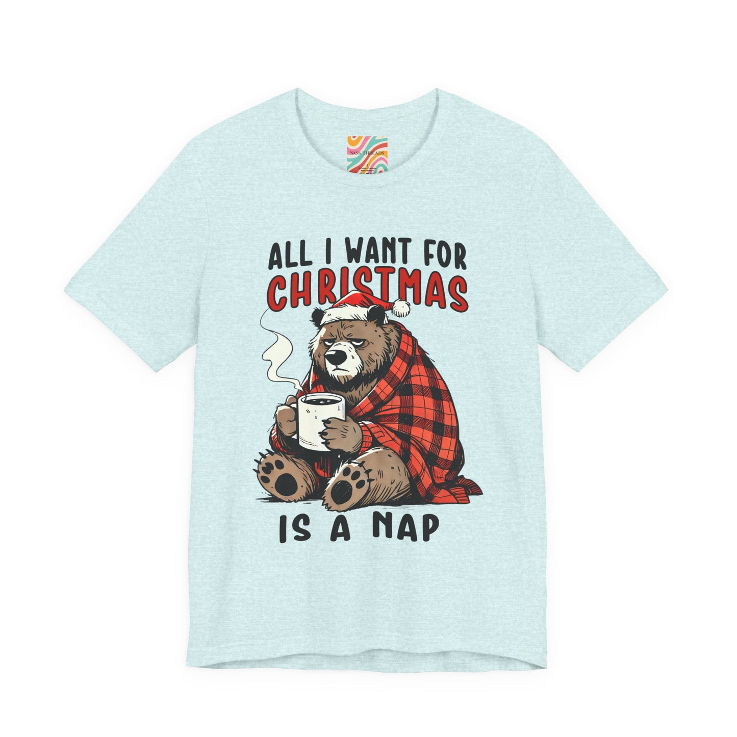 Grumpy Christmas Bear Coffee Lover Tee – Cute Christmas Coffee Shirt
