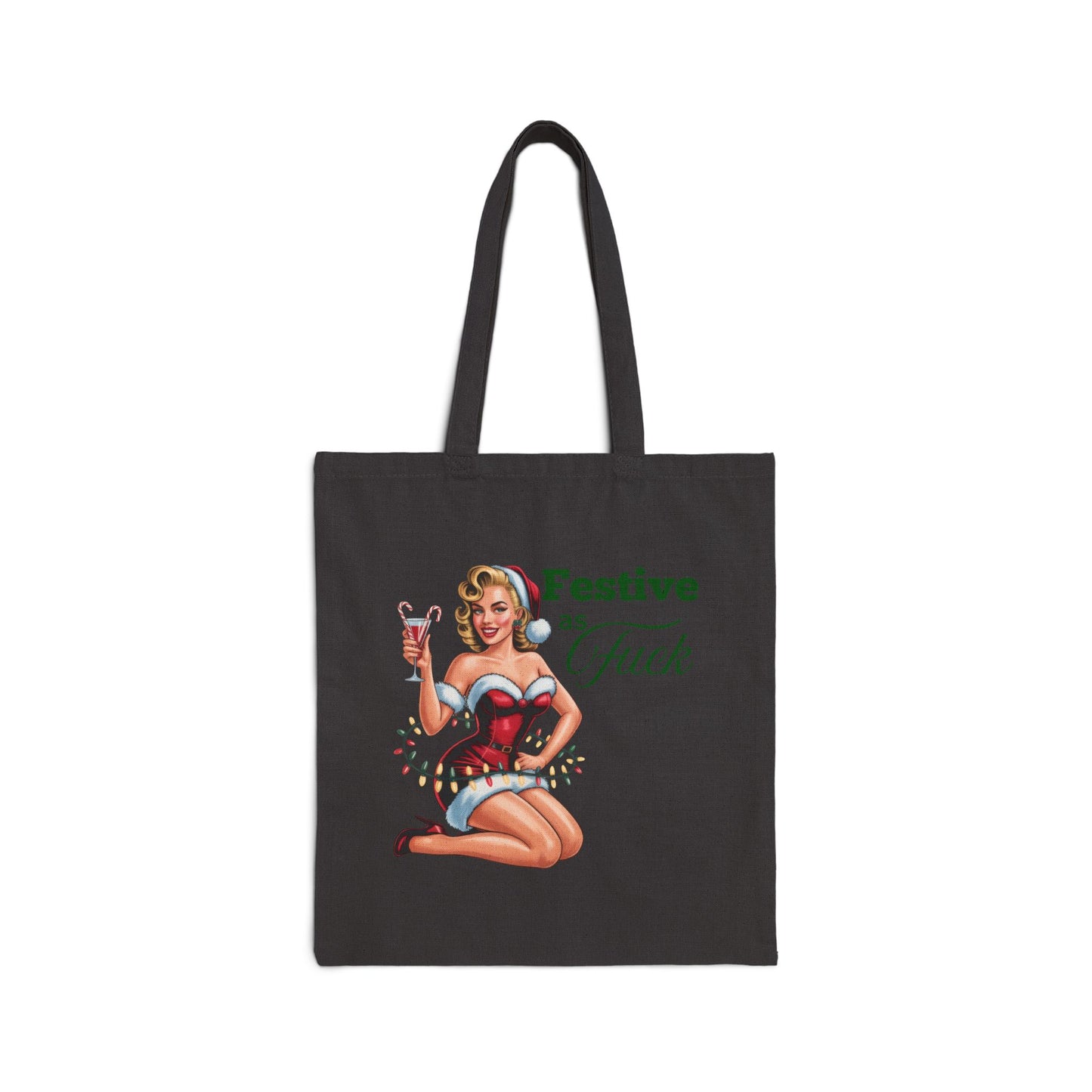 Festive as F*ck Holiday Tote  — Retro Christmas Tote