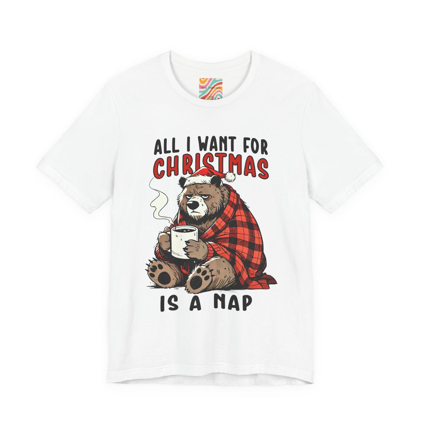 Grumpy Christmas Bear Coffee Lover Tee – Cute Christmas Coffee Shirt