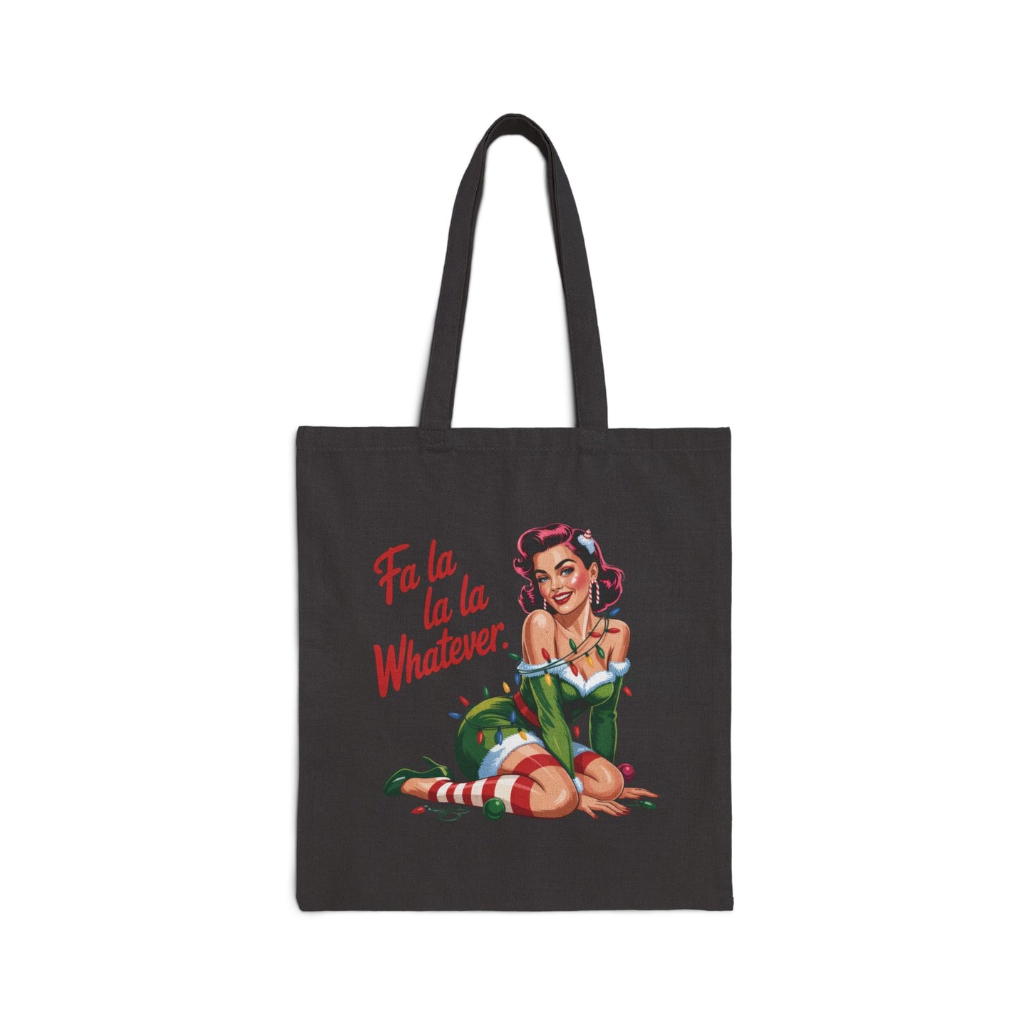 Fa la la la Whatever Holiday Tote - Retro Christmas Tote