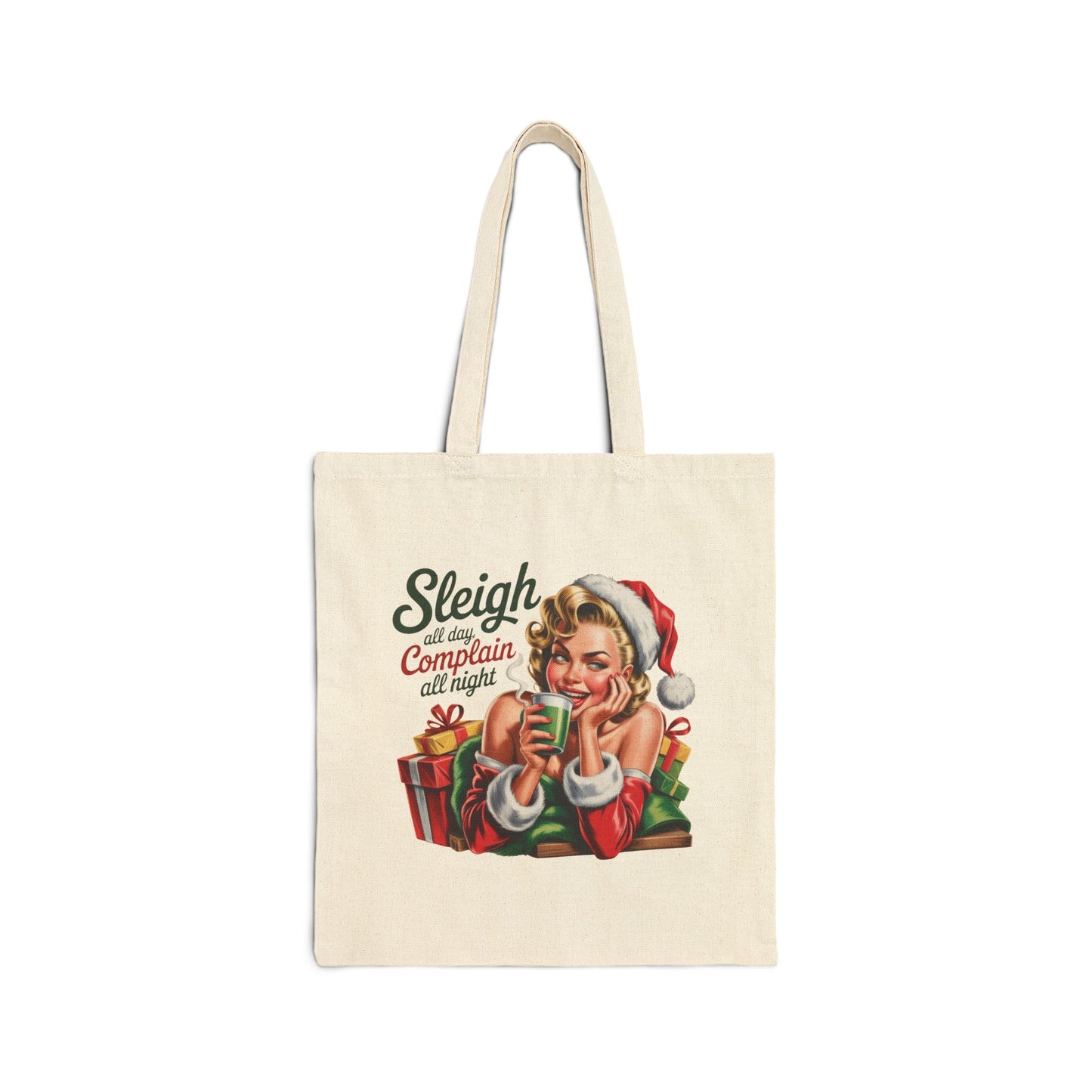 Sleigh to Complain All Night Holiday Tote - Retro Christmas Tote