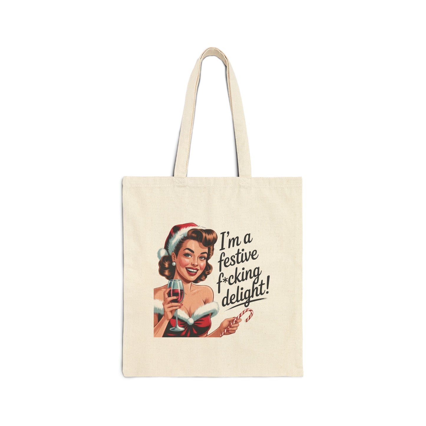 Festive F*ing Delight Holiday Tote – Retro Christmas Tote