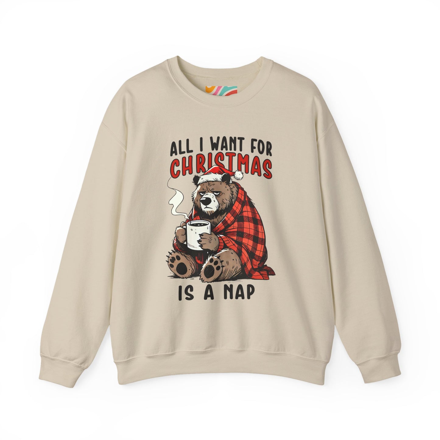 Grumpy Christmas Bear Coffee Sweatshirt – Coffee & Christmas Spirit Pullover