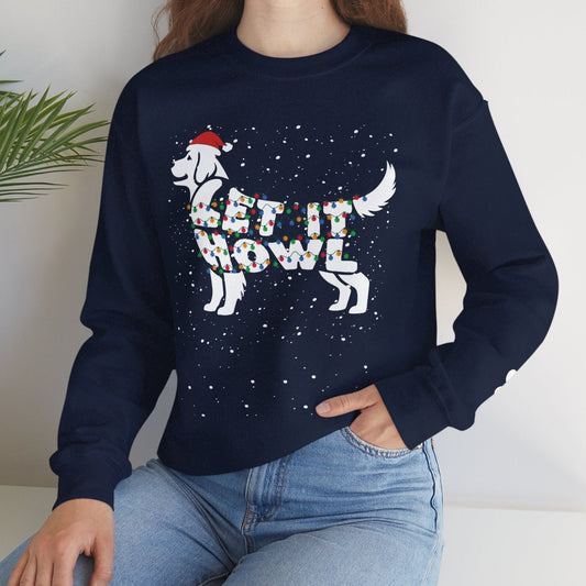 Let It Howl Christmas Dog Sweatshirt – [Golden Retriever]