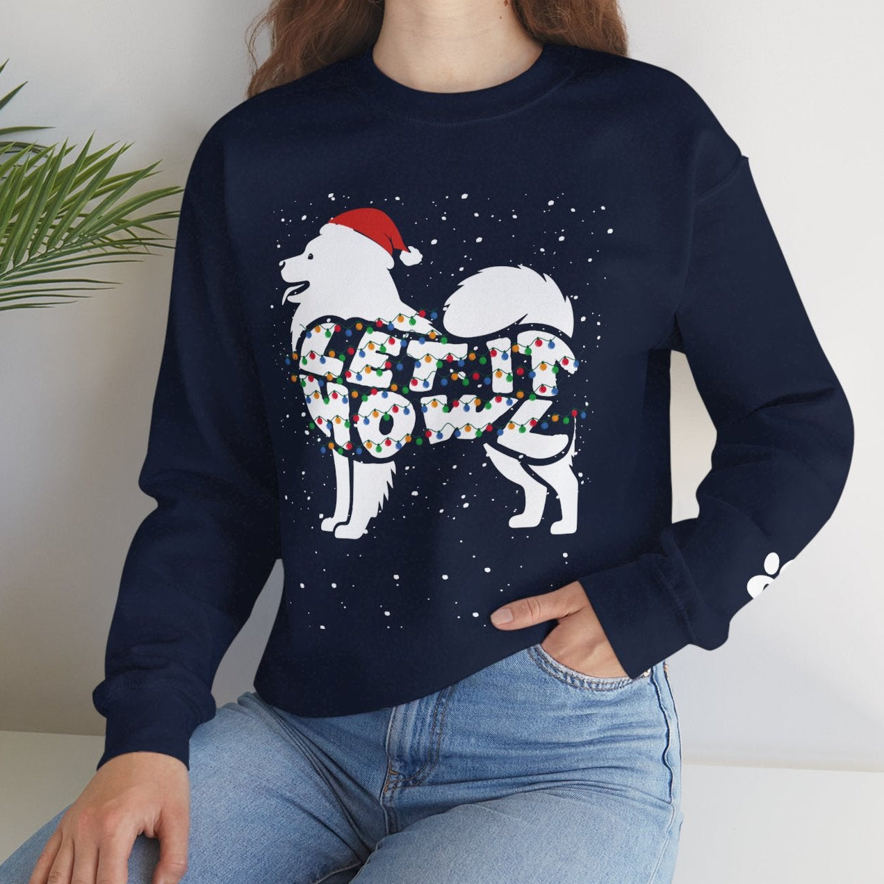 Let It Howl Christmas Dog Sweatshirt – [Samoyed]