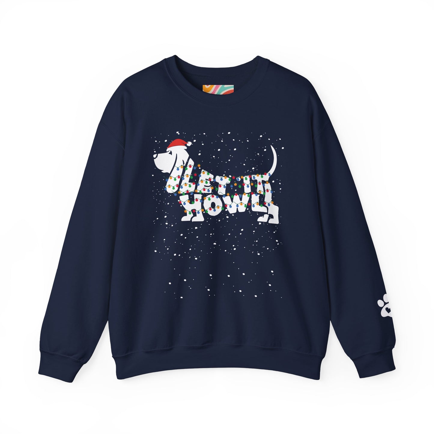 Let It Howl Christmas Dog Sweatshirt – [Basset Hound]